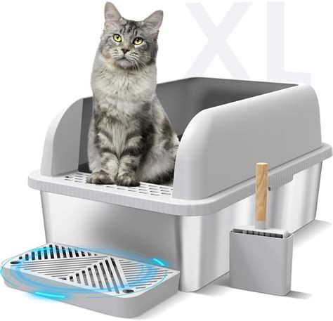 metal covered litter box|stainless steel kitty litter boxes.